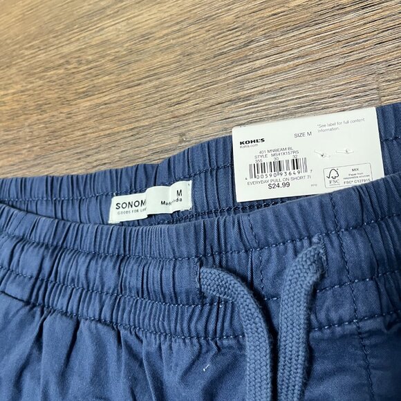 NEW Medium Everyday pull-on 7in shorts - Blue NWT - Sonoma Kohls - Picture 2 of 4